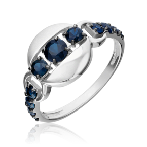 Кольцо из белого золота с сапфирами 01-5832-00-102-1120