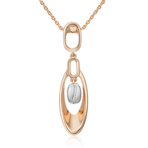 Подвеска из комбинированного золота