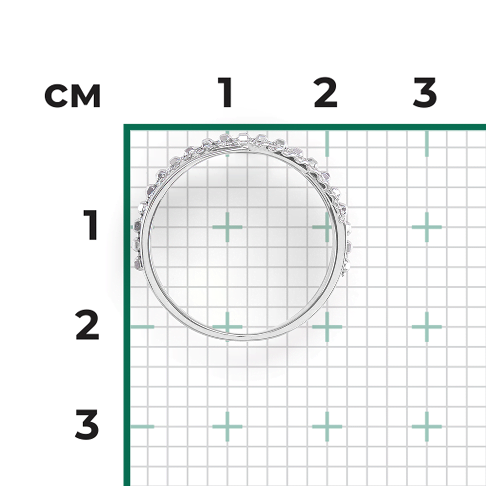 Кольцо из белого золота с фианитами 01-5327-00-401-1120-03