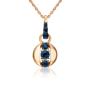 Подвеска из красного золота с сапфирами 03-3570-00-102-1110