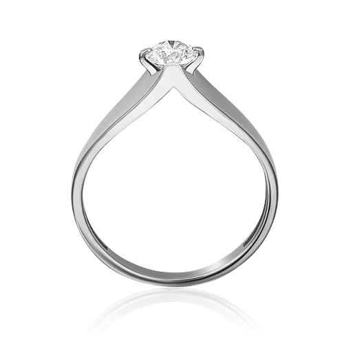 Кольцо из белого золота с фианитом 01-5369-00-501-1120-38