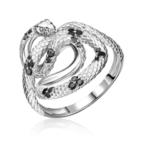 Кольцо «Императорский питон» из серебра с фианитами 01-5879-00-404-0200