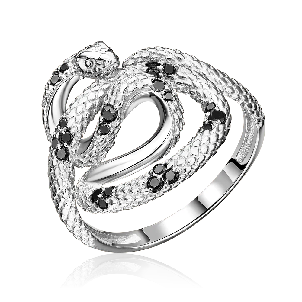 Кольцо «Императорский питон» из серебра с фианитами 01-5879-00-404-0200