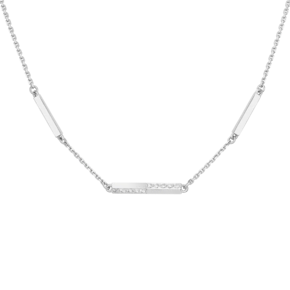 Колье из белого золота с фианитами 07-0259-00-401-1120