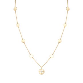 Колье из комбинированного золота с бриллиантом 07-0251-00-101-1121