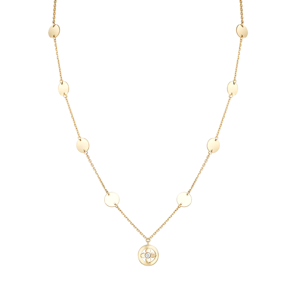 Колье из комбинированного золота с бриллиантом 07-0251-00-101-1121