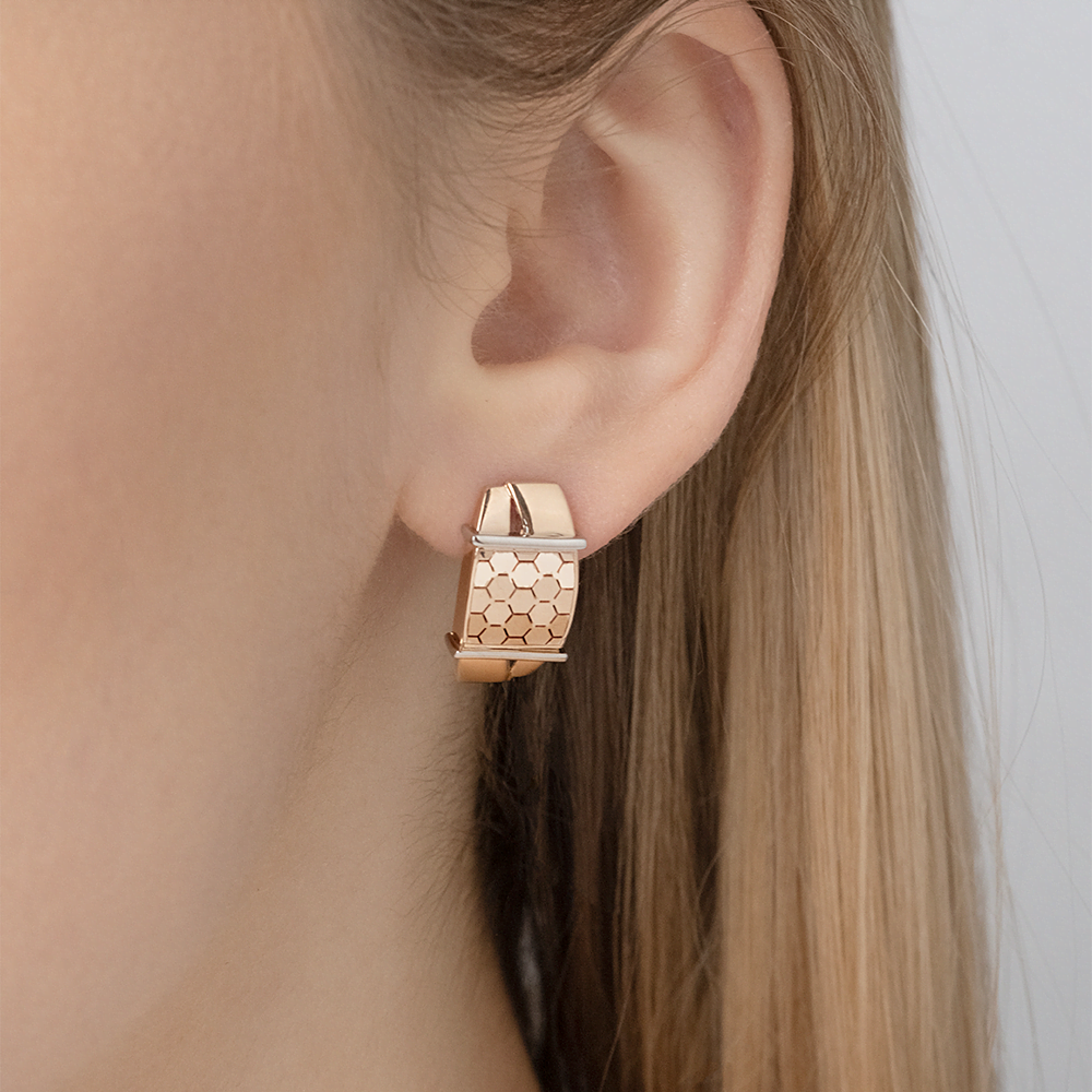 Серьги с английским замком из комбинированного золота 02-5269-00-000-1111