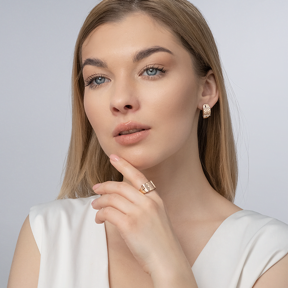 Серьги с английским замком из комбинированного золота 02-5269-00-000-1111