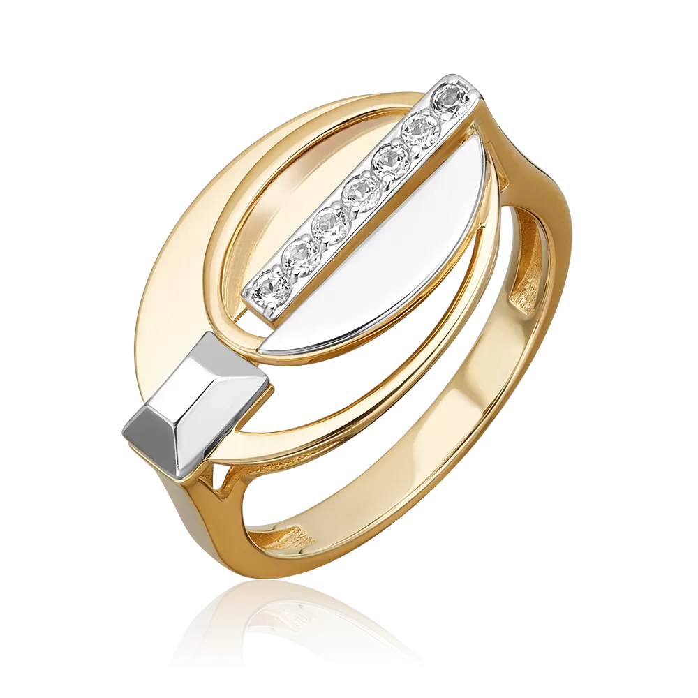 Кольцо из комбинированного золота с натуральными топазами white 01-5614-00-201-1121