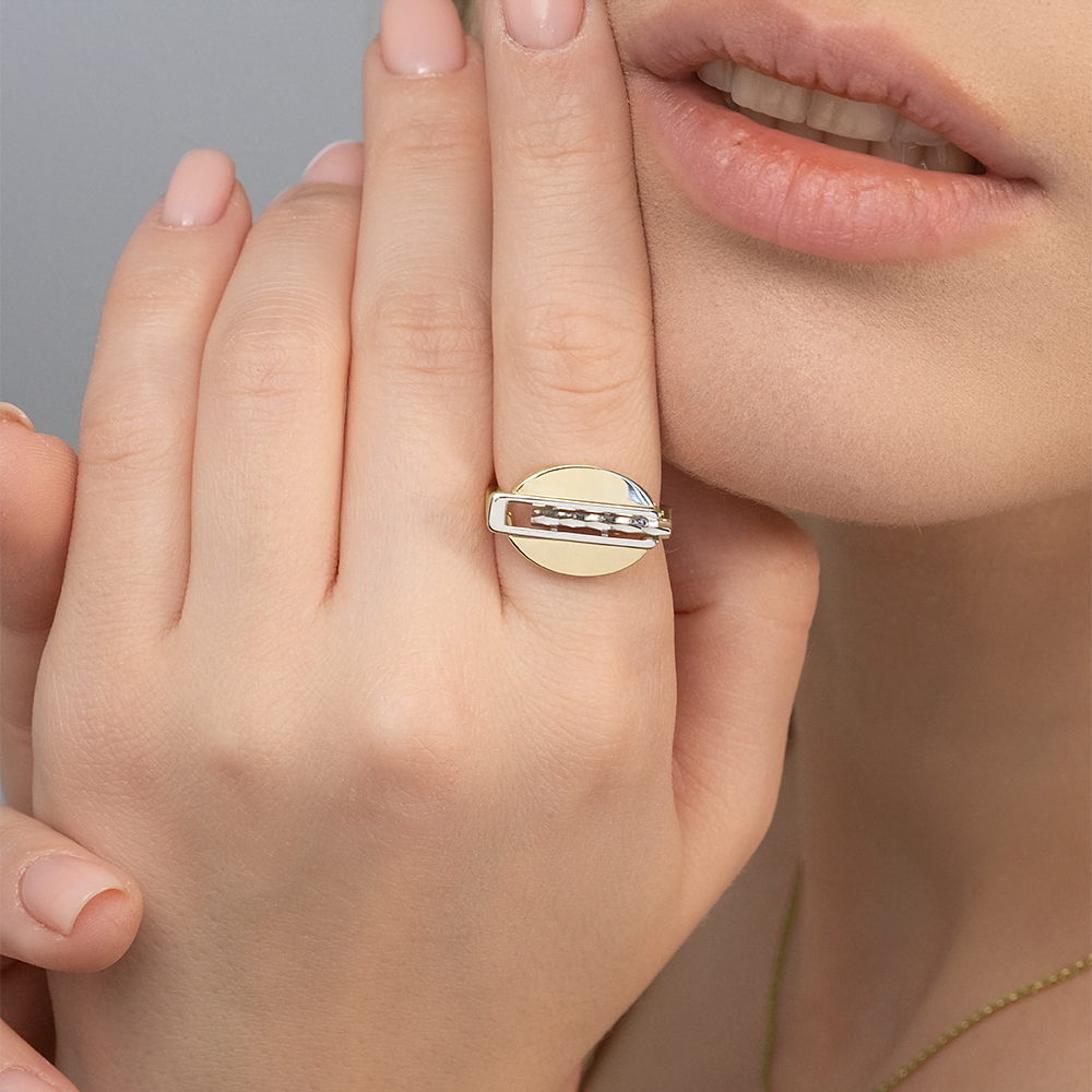 Кольцо из комбинированного золота с натуральными топазами white 01-5614-00-201-1121