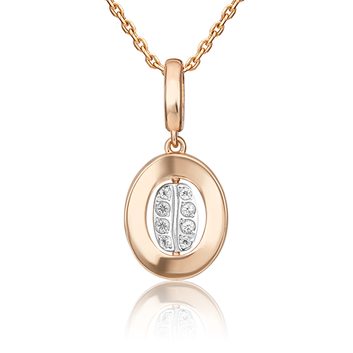 Подвеска из комбинированного золота с натуральными топазами white 03-3320-00-201-1111