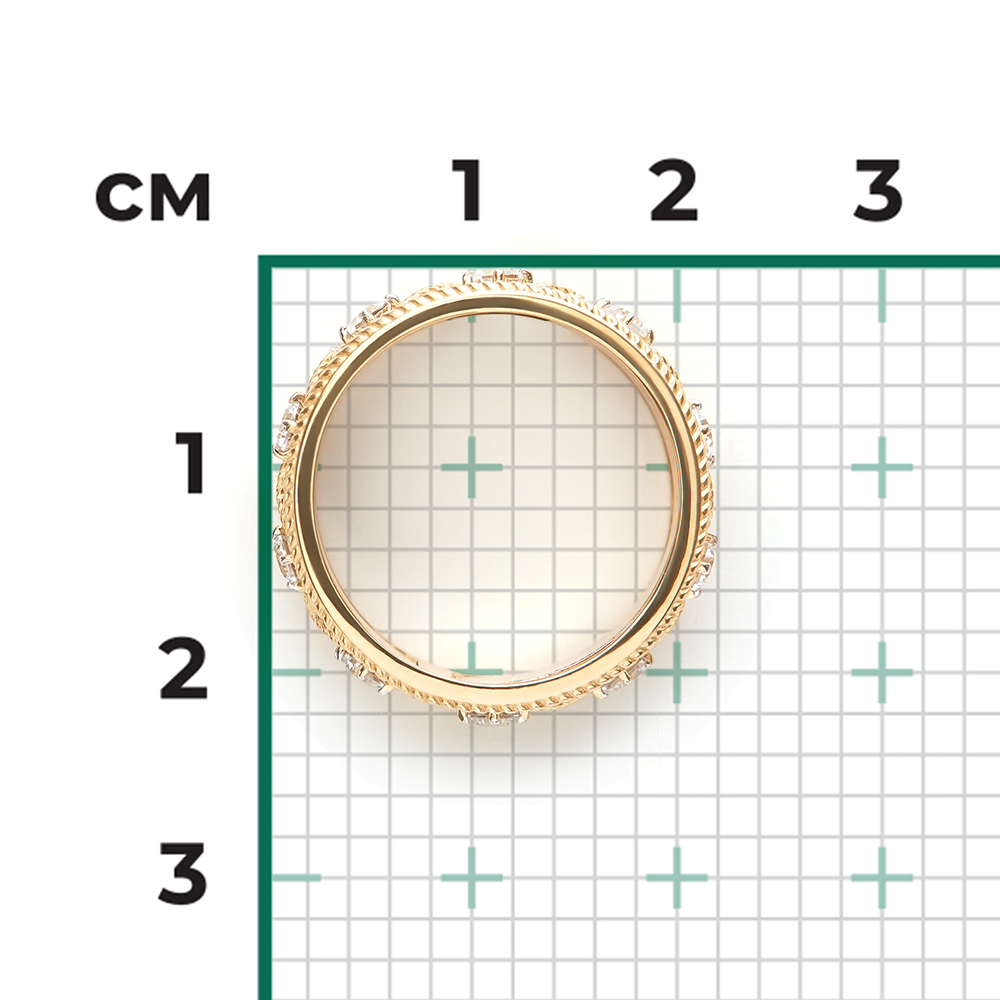 Кольцо из комбинированного золота с фианитами 01-5921-00-401-1121