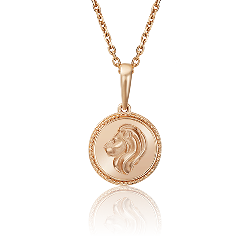 Подвеска «Знак зодиака Лев» из красного золота 03-3110-05-000-1110-66