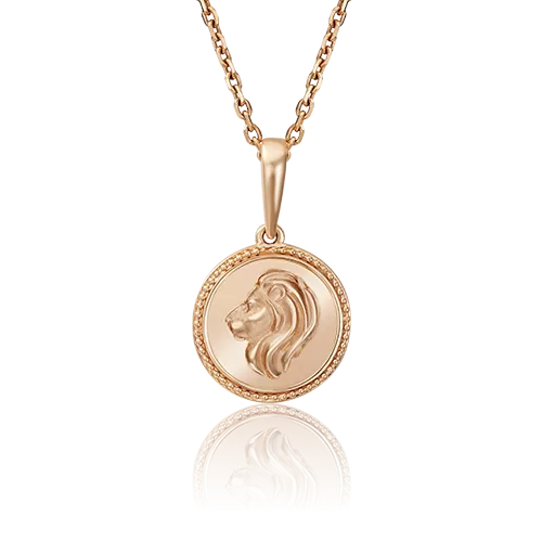 Подвеска «Знак зодиака Лев» из красного золота 03-3110-05-000-1110-66