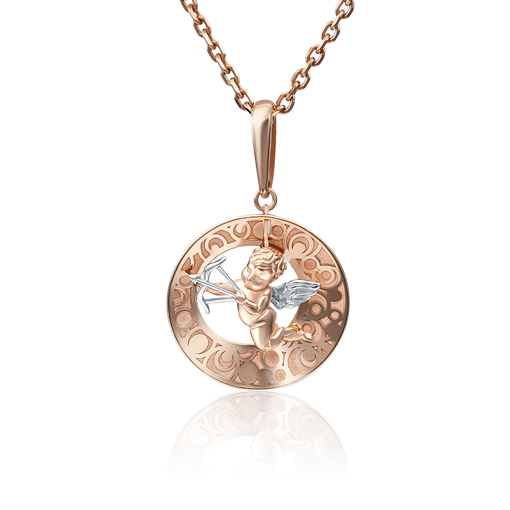 Подвеска «Купидон» из красного золота 03-2863-00-000-1110-48