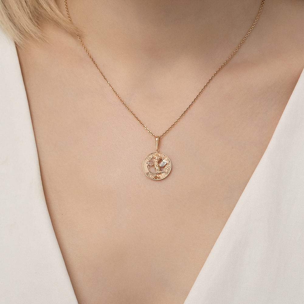 Подвеска «Купидон» из красного золота 03-2863-00-000-1110-48