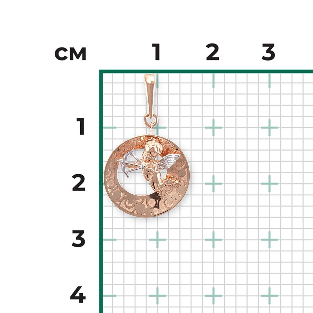 Подвеска «Купидон» из красного золота 03-2863-00-000-1110-48