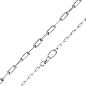 Цепь из белого золота с алмазной гранью (плетение «Якорное удлинённое») 21-4111-040-1120-17