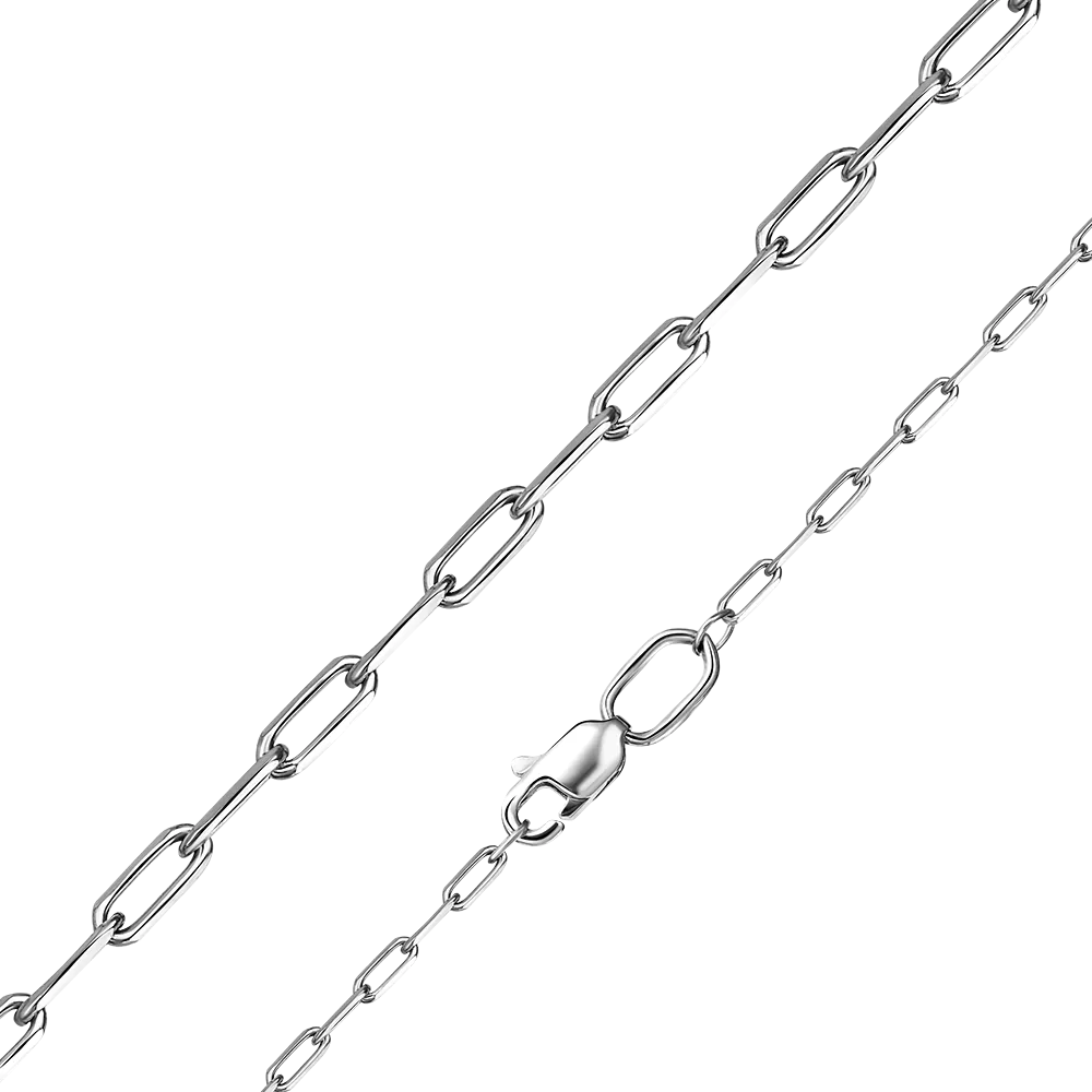 Цепь из белого золота с алмазной гранью (плетение «Якорное удлинённое») 21-4111-040-1120-17