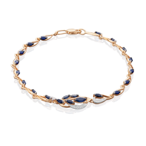 Браслет из комбинированного золота с сапфирами и бриллиантами 05-0560-00-105-1111-30