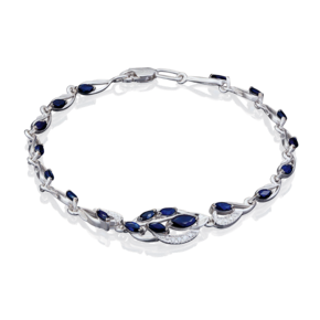 Браслет из белого золота с сапфирами и бриллиантами 05-0560-00-105-1120-30