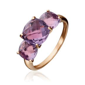 Кольцо из красного золота с аметистами 01-5392-00-203-1110-46