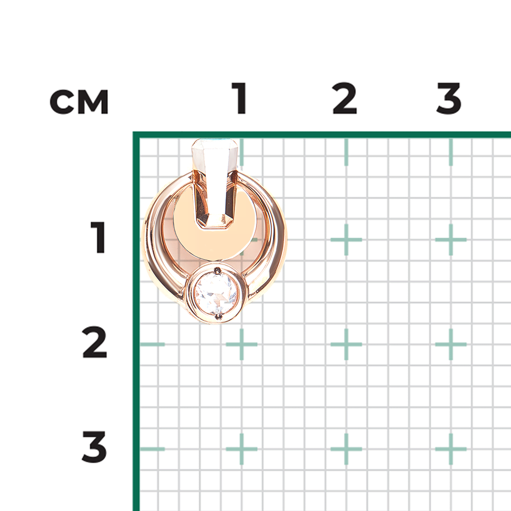 Подвеска из комбинированного золота с натуральным топазом white 03-3377-00-201-1111