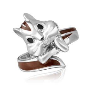 Кольцо «Бурундук» из серебра с эмалью 01-5660-00-000-0200