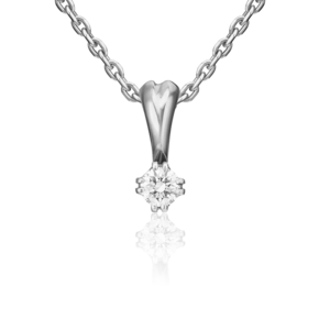 Подвеска из белого золота с бриллиантом 03-0165-00-101-1120-30