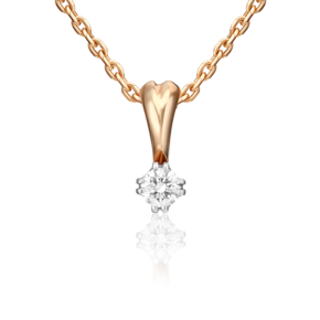 Подвеска из комбинированного золота с бриллиантом 03-0166-00-101-1111-30