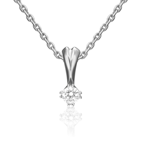 Подвеска из белого золота с бриллиантом 03-0167-00-101-1120-30