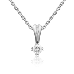 Подвеска из белого золота с бриллиантом 03-0169-00-101-1120-30