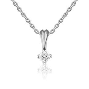 Подвеска из белого золота с бриллиантом 03-0171-00-101-1120-30