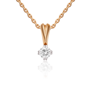 Подвеска из комбинированного золота с бриллиантом 03-0172-00-101-1111-30