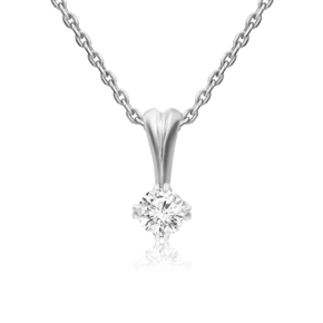 Подвеска из белого золота с бриллиантом 03-0177-00-101-1120-30