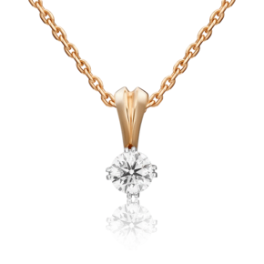 Подвеска из комбинированного золота с бриллиантом 03-0178-00-101-1111-30