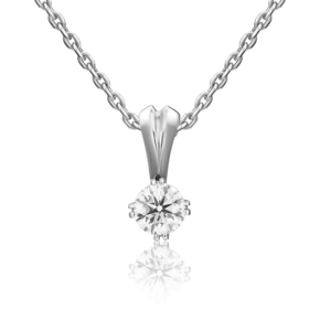 Подвеска из белого золота с бриллиантом 03-0179-00-101-1120-30