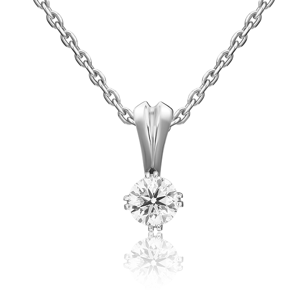 Подвеска из белого золота с бриллиантом 03-0179-00-101-1120-30