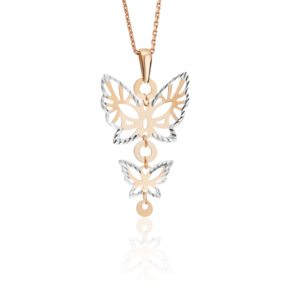 Подвеска «Ажурные бабочки» из красного золота 03-2405-00-000-1110-04