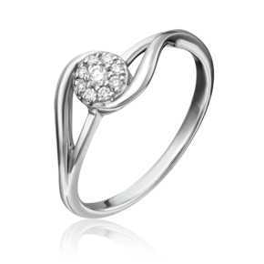 Кольцо из белого золота с бриллиантами 01-1557-00-101-1120-30