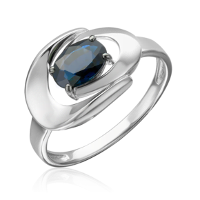 Кольцо из белого золота с сапфиром 01-5869-00-102-1120