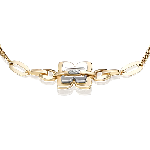 Браслет из комбинированного золота с бриллиантами 05-0737-00-101-1121