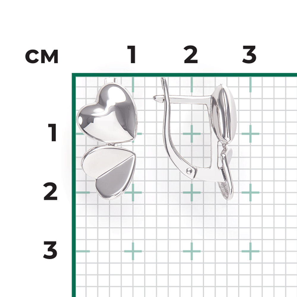 Серьги «Эмоция» с английским замком из серебра 02-4944-00-000-0200