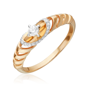 Кольцо из комбинированного золота с фианитами 01-4690-00-501-1111-38