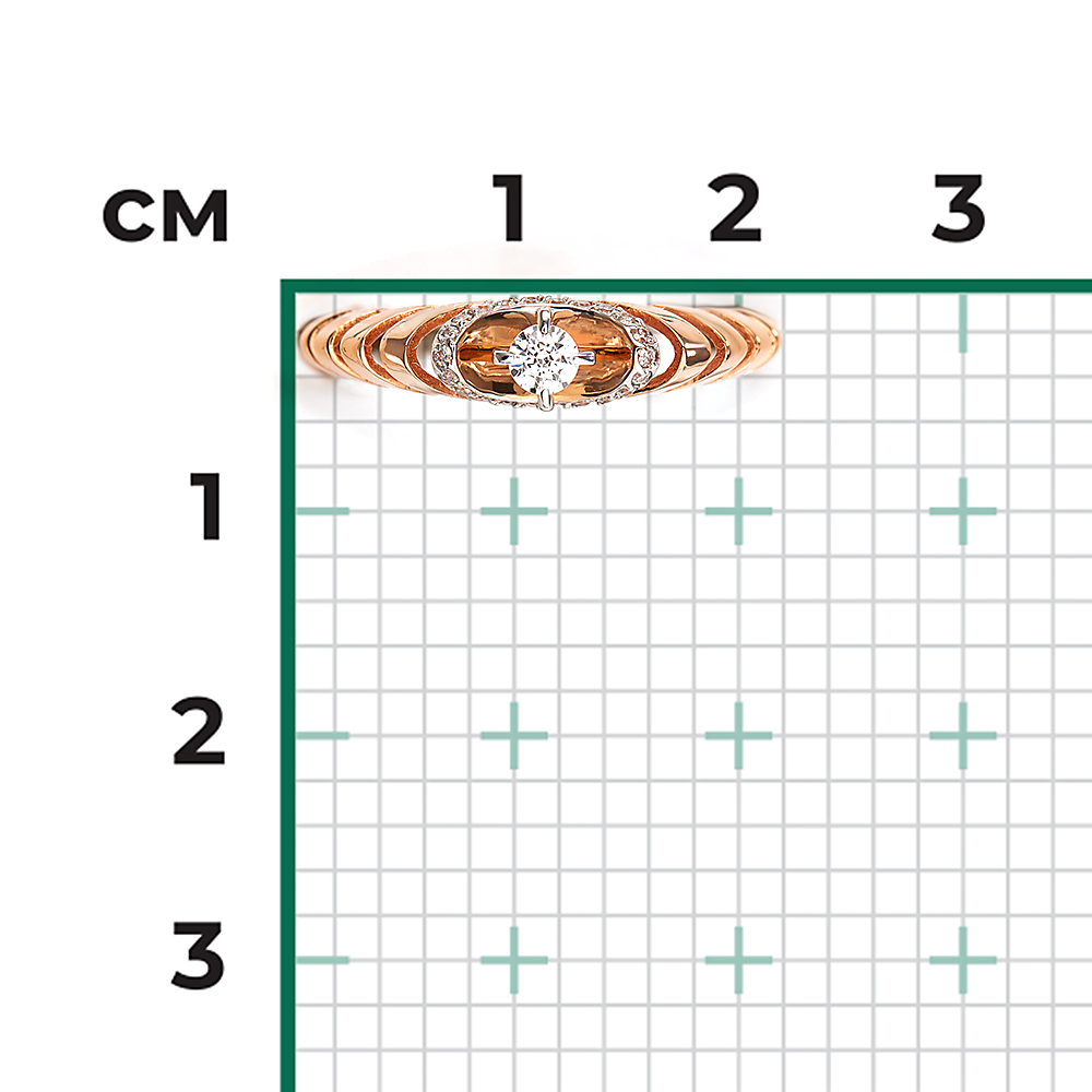 Кольцо из комбинированного золота с фианитами 01-4690-00-501-1111-38