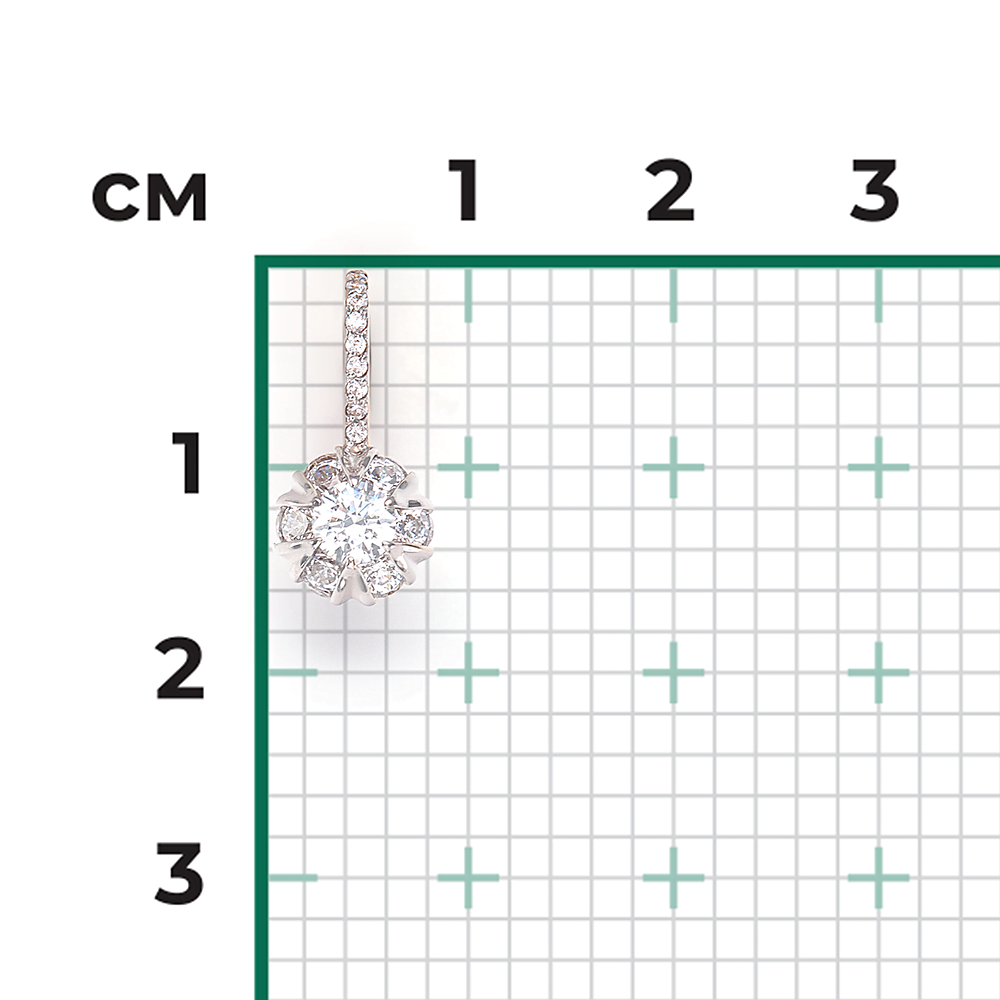 Подвеска из комбинированного золота с фианитами 03-2298-00-501-1111-38