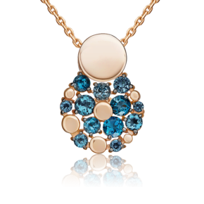 Подвеска из красного золота с топазами 03-3571-01-201-1110