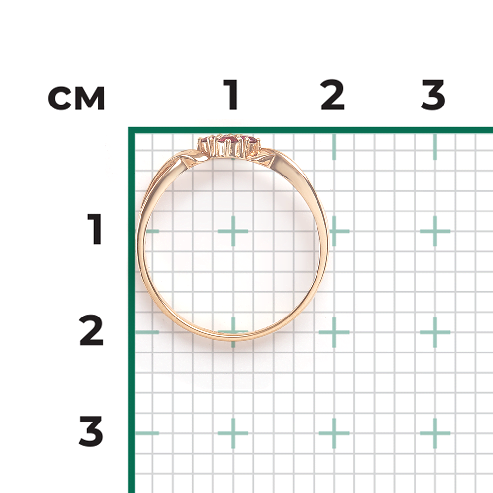 Кольцо из красного золота с рубинами 01-0821-00-104-1110-30