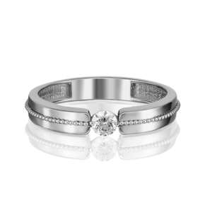 Помолвочное кольцо из белого золота с бриллиантом 01-5120-00-101-1120-30