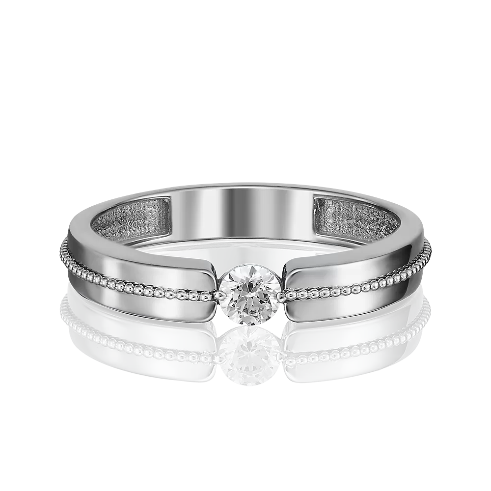 Помолвочное кольцо из белого золота с бриллиантом 01-5120-00-101-1120-30